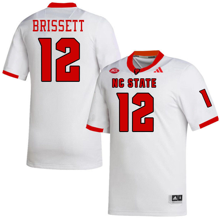 NC State Wolfpack #12 Jacoby Brissett College Football Jerseys,Uniforms-White